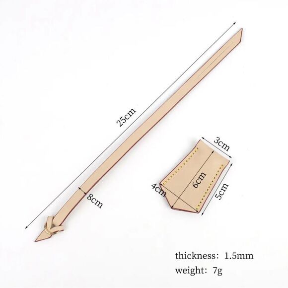 Leather Tag -Vachetta GENIUNE DECORATIVE LEATHER TAG - Picture 2 of 4